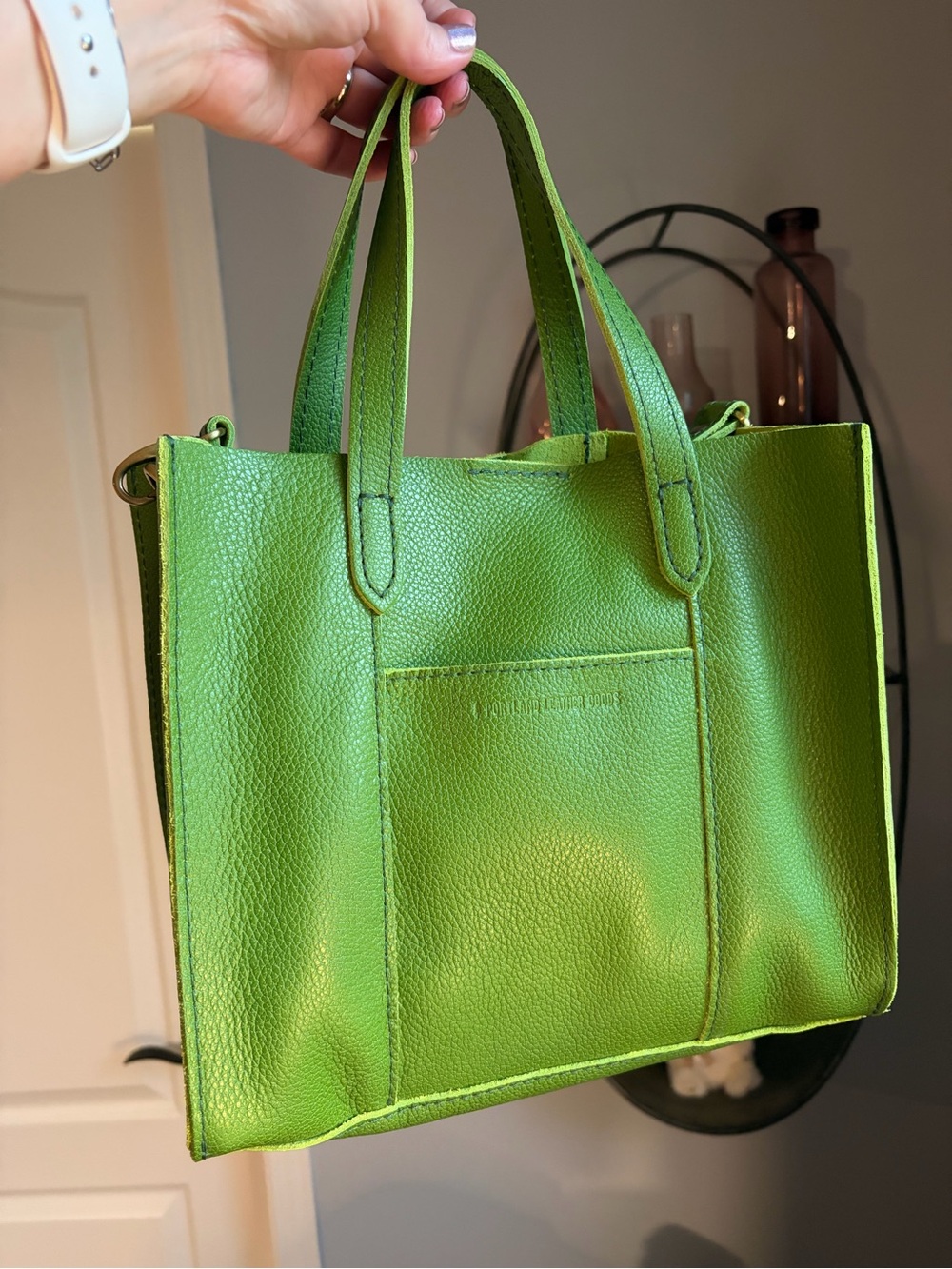NWOT Portland Leather Lola Crossbody Tote in Mantis - from C-Sale